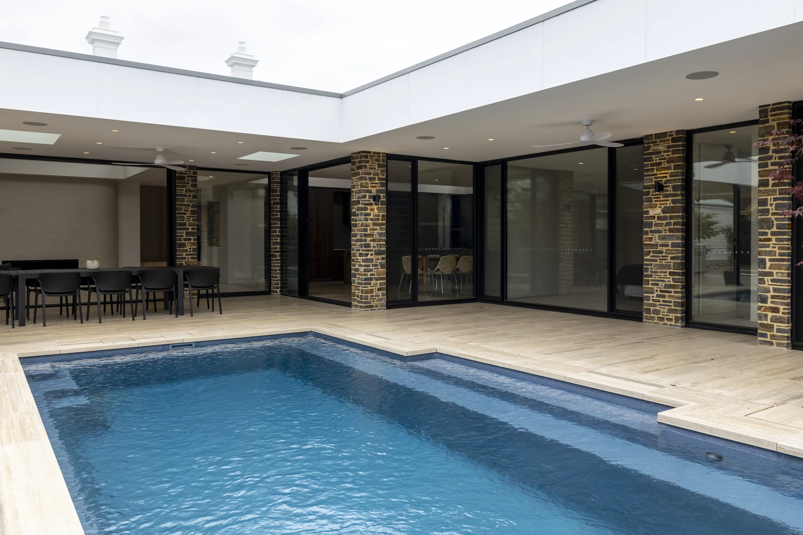 Alfresco and pool area of a completed Iconic Built project
